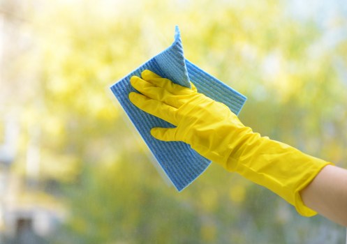 Professional stain treatment on a mattress surface