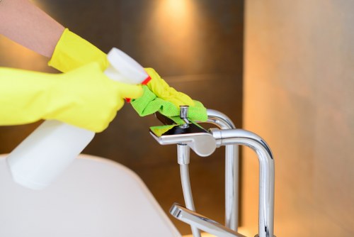 Illustration of encrypted carpet cleaning payment processing with trusted security layers