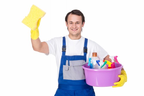 Professional carpet cleaning equipment used in a busy commercial space in The Hyde