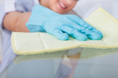 Carpet cleaning team preparing equipment before a service appointment